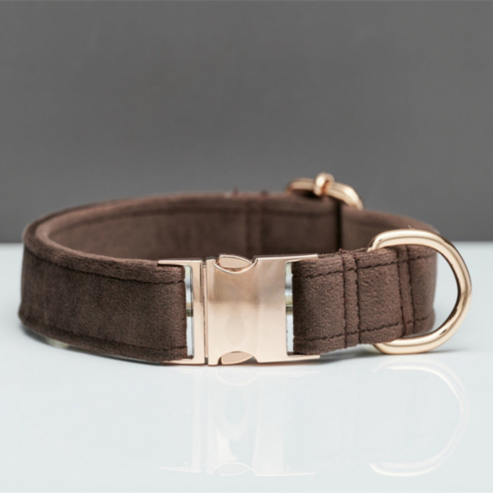 Personalized Dog Collar & Leash Set – Velvet with Bow Tie for Dogs — Dog Collars & Leashes | GetPawsy